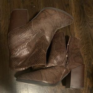 Faux Snake Skin Boots